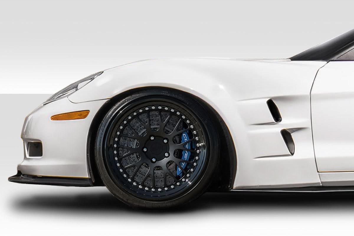 2005-2013 Chevrolet Corvette C6 ZR2 Style Front Fenders - 2 Piece