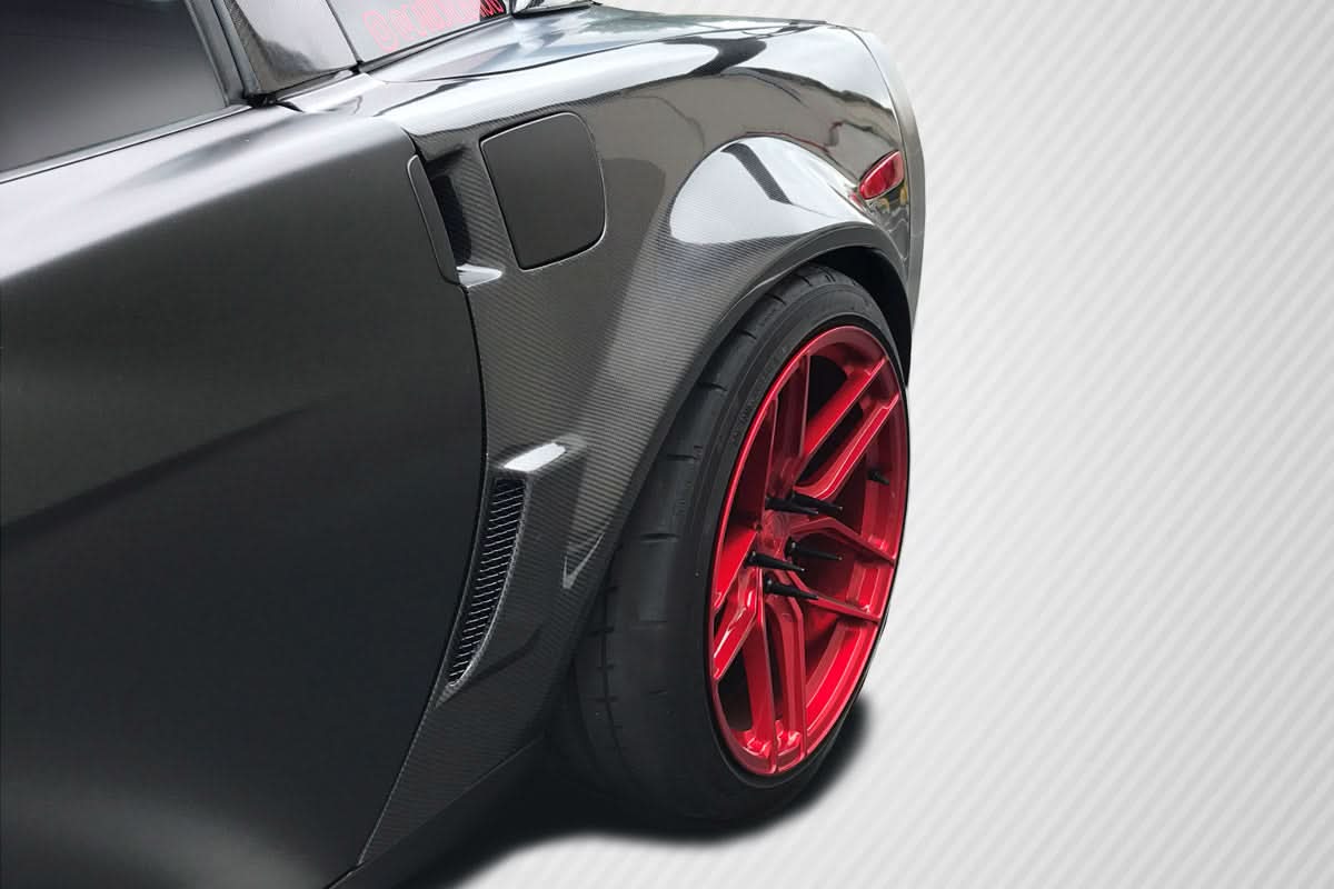 2005-2013 Chevrolet Corvette C6 ZR2 Style Rear Fenders - Carbon Fiber