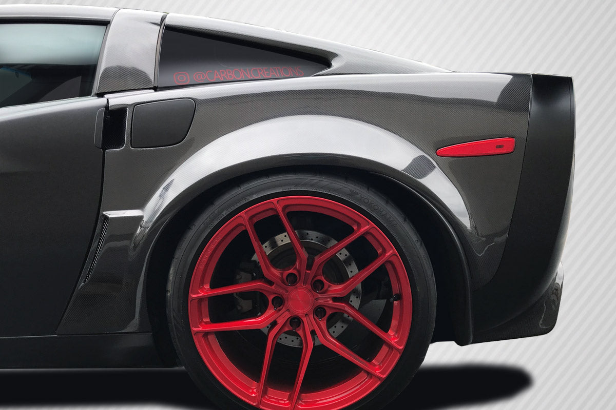 2005-2013 Chevrolet Corvette C6 ZR2 Style Rear Fenders - Carbon Fiber