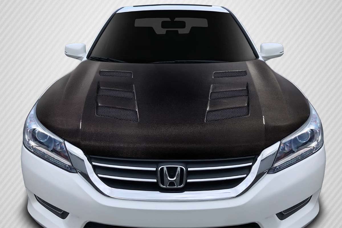 2013-2015 Honda Accord AM-S Style Hood - Carbon Fiber
