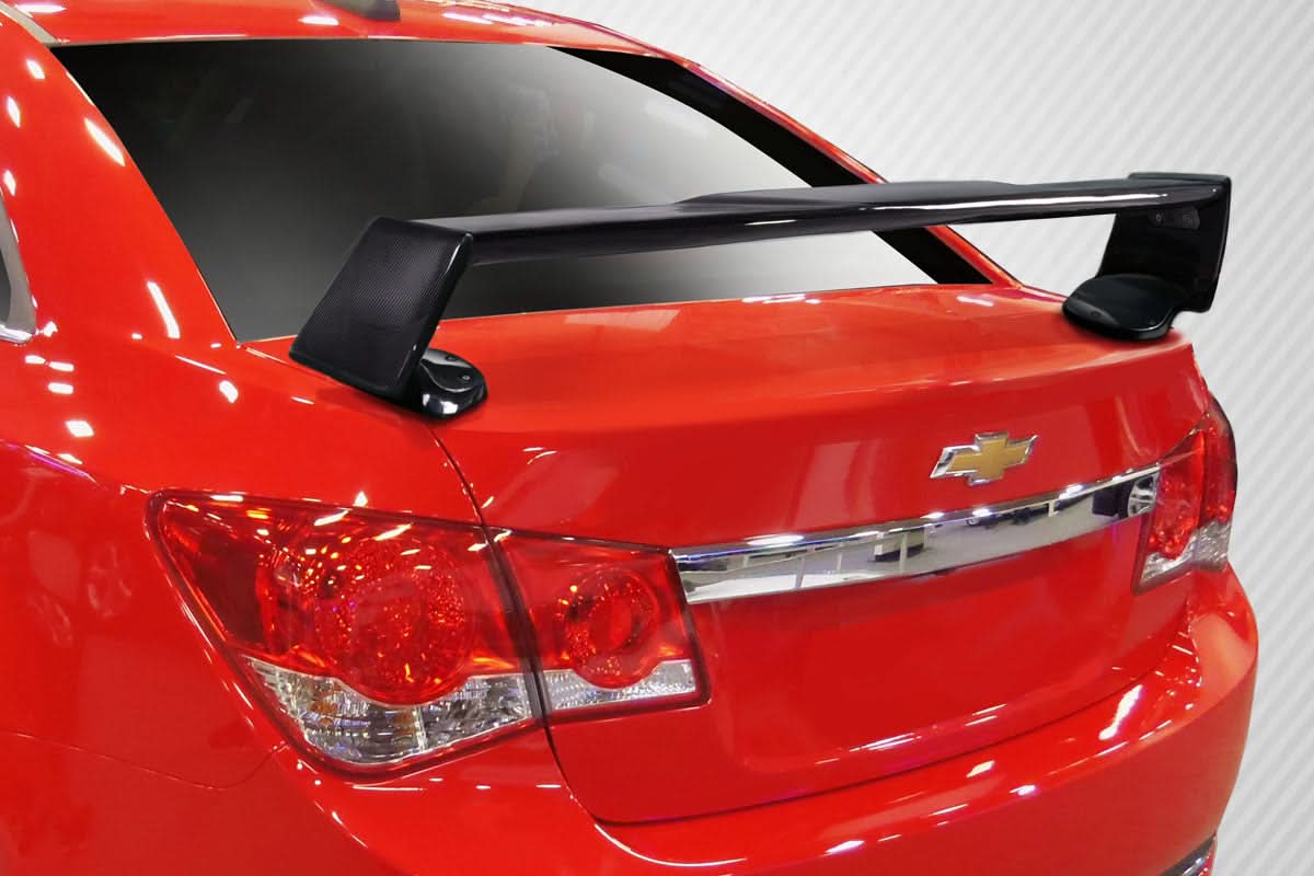 2011-2015 Chevrolet Cruze QTM Style Wing Spoiler - 3 Piece Carbon Fiber