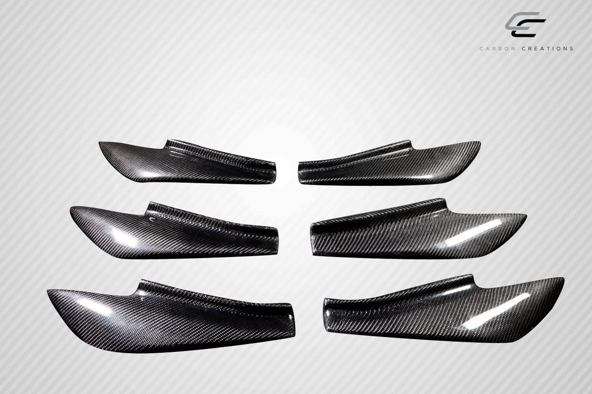 2013-2020 Scion FR-S Toyota 86 Subaru BRZ Carbon Creations GT500 V3 Rear Bumper Canards - 6 Piece