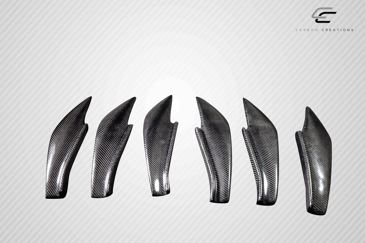2013-2020 Scion FR-S Toyota 86 Subaru BRZ Carbon Creations GT500 V3 Rear Bumper Canards - 6 Piece