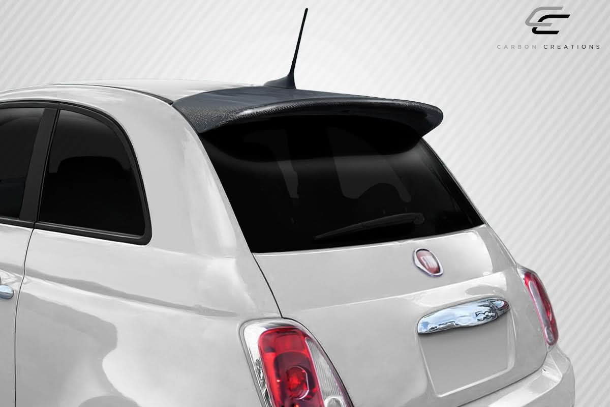 2012-2019 Fiat 500 Bart Look Roof Wing Spoiler - Carbon Fiber