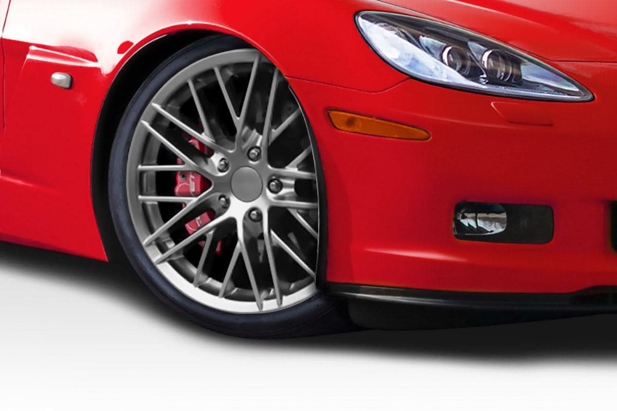 2005-2013 Chevrolet Corvette C6 ZR Style Front Fender Spats - FRP