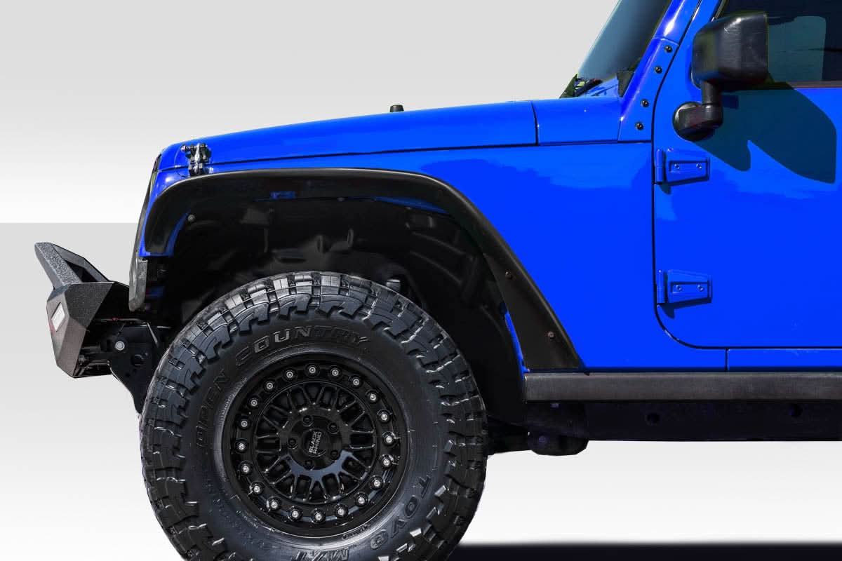 2007-2018 Jeep Wrangler JK Rugged Style Front Fenders - 2 Piece FRP