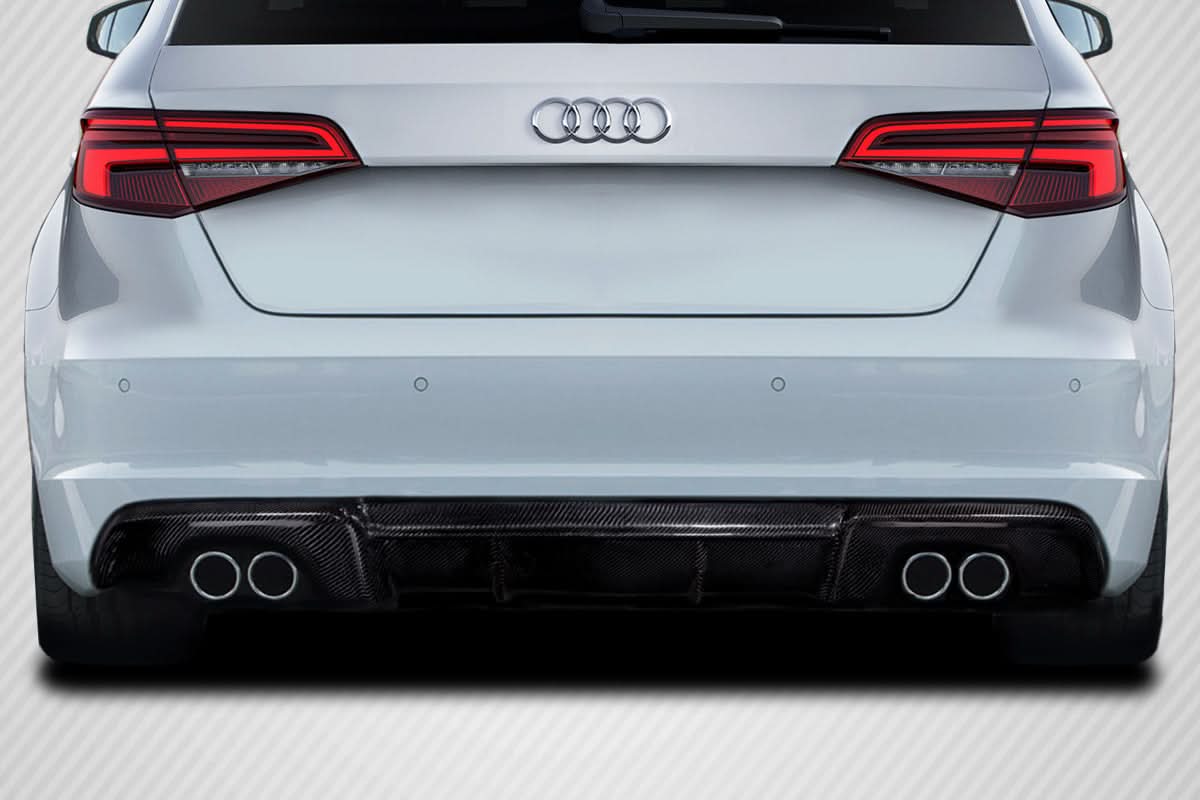 2013-2016 Audi A3 Sportback RS3 Look Rear Diffuser - Carbon Fiber