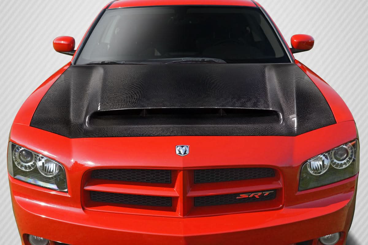 2006-2010 Dodge Charger Demon Look Hood - Carbon Fiber