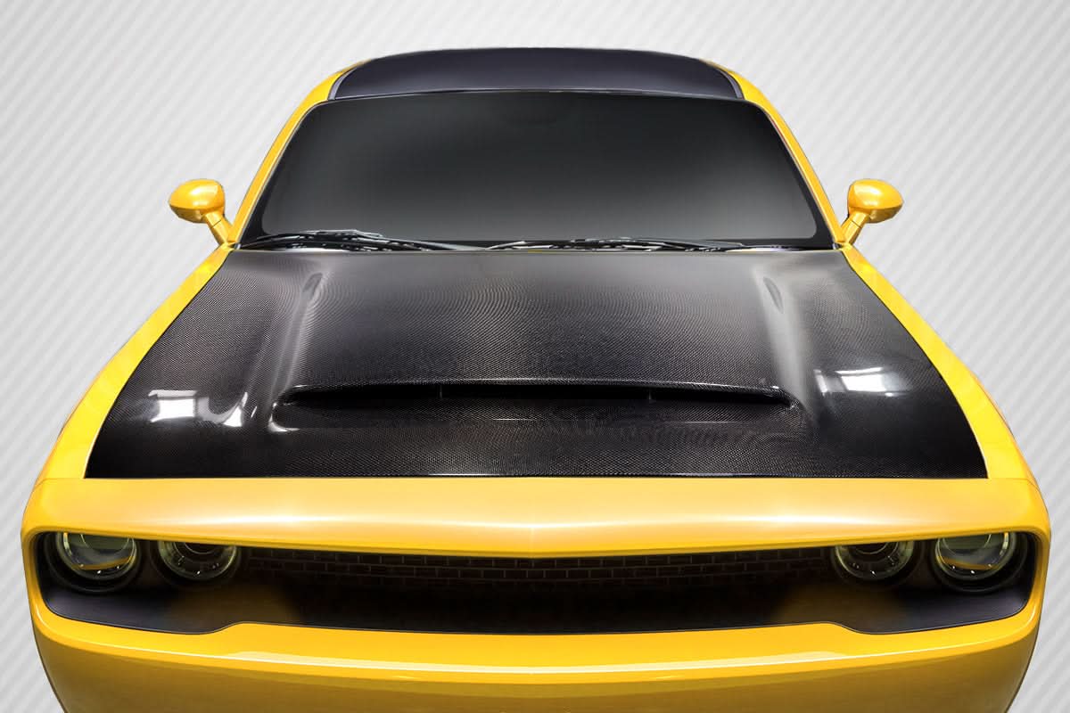 2008-2023 Dodge Challenger Demon Look Hood - 1 Piece Carbon Fiber