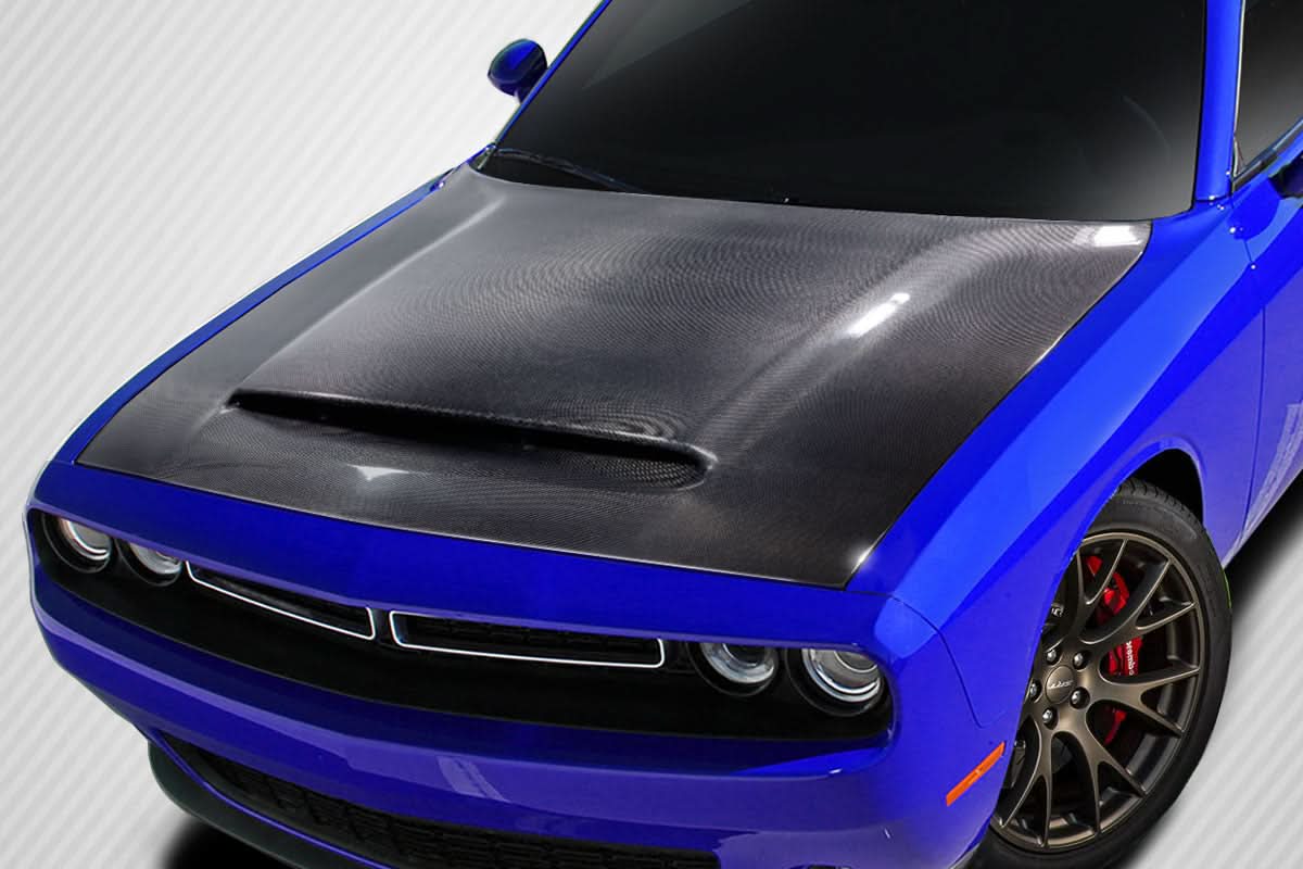 2008-2023 Dodge Challenger Demon Look Hood - 1 Piece Carbon Fiber