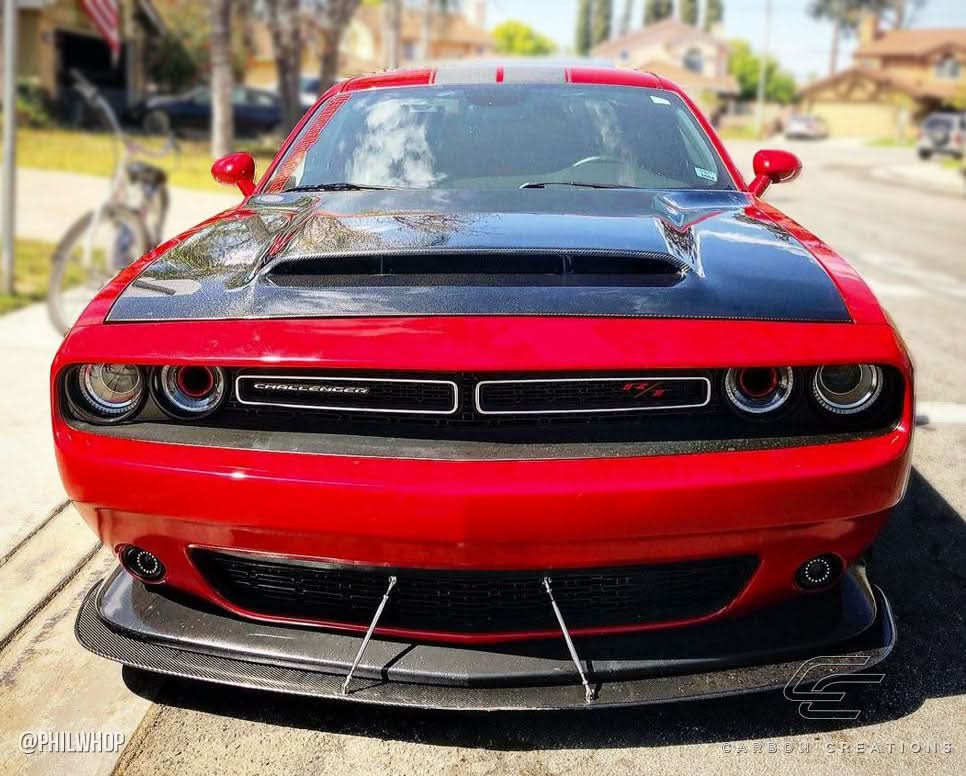 2008-2023 Dodge Challenger Demon Look Hood - 1 Piece Carbon Fiber