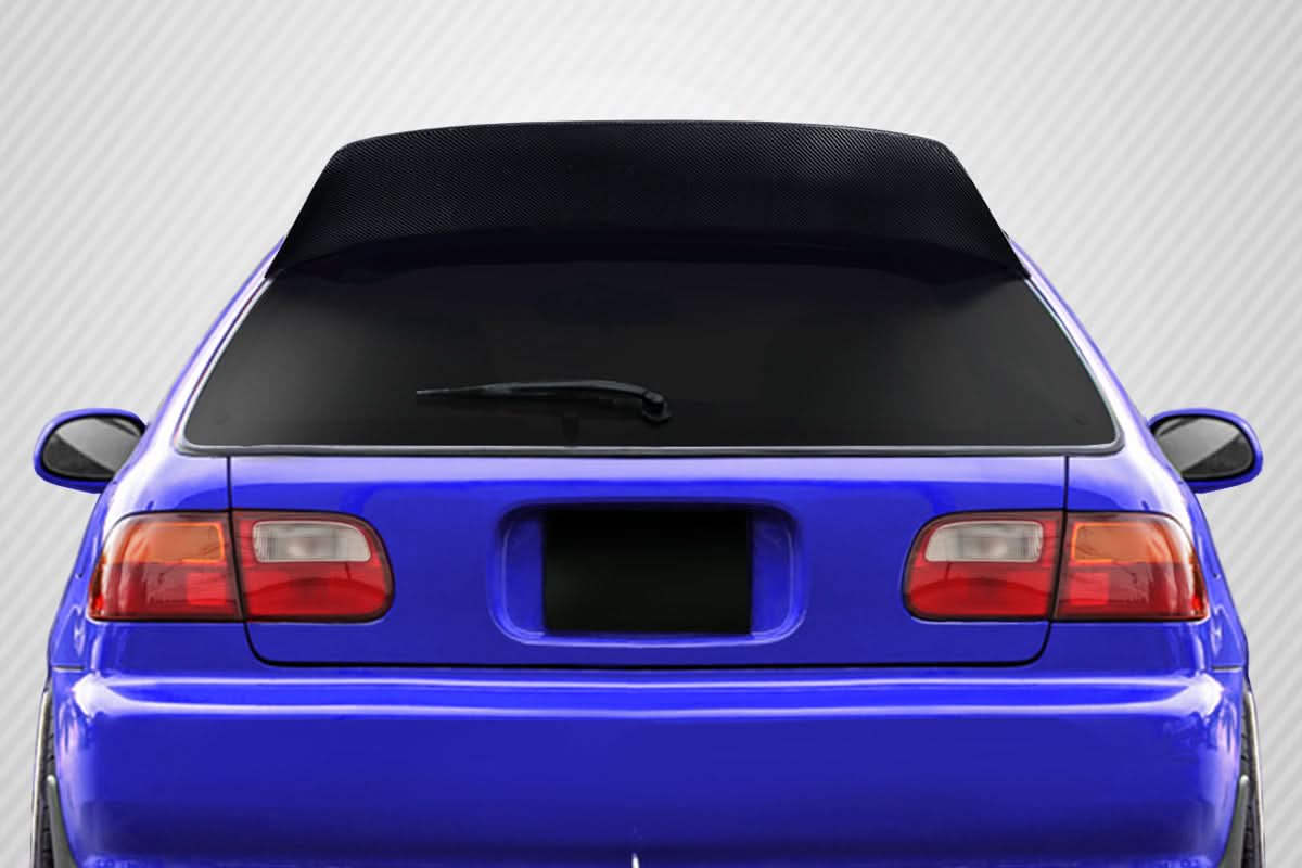 1992-1995 Honda Civic HB Demon Style Rear Roof Wing Spoiler - Carbon Fiber