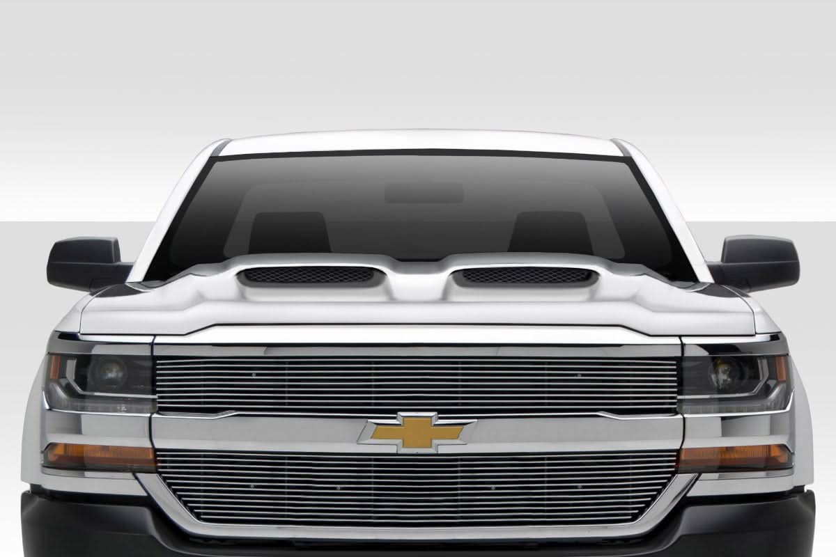 2016-2018 Chevrolet Silverado Dual Ram Air Style Hood - FRP