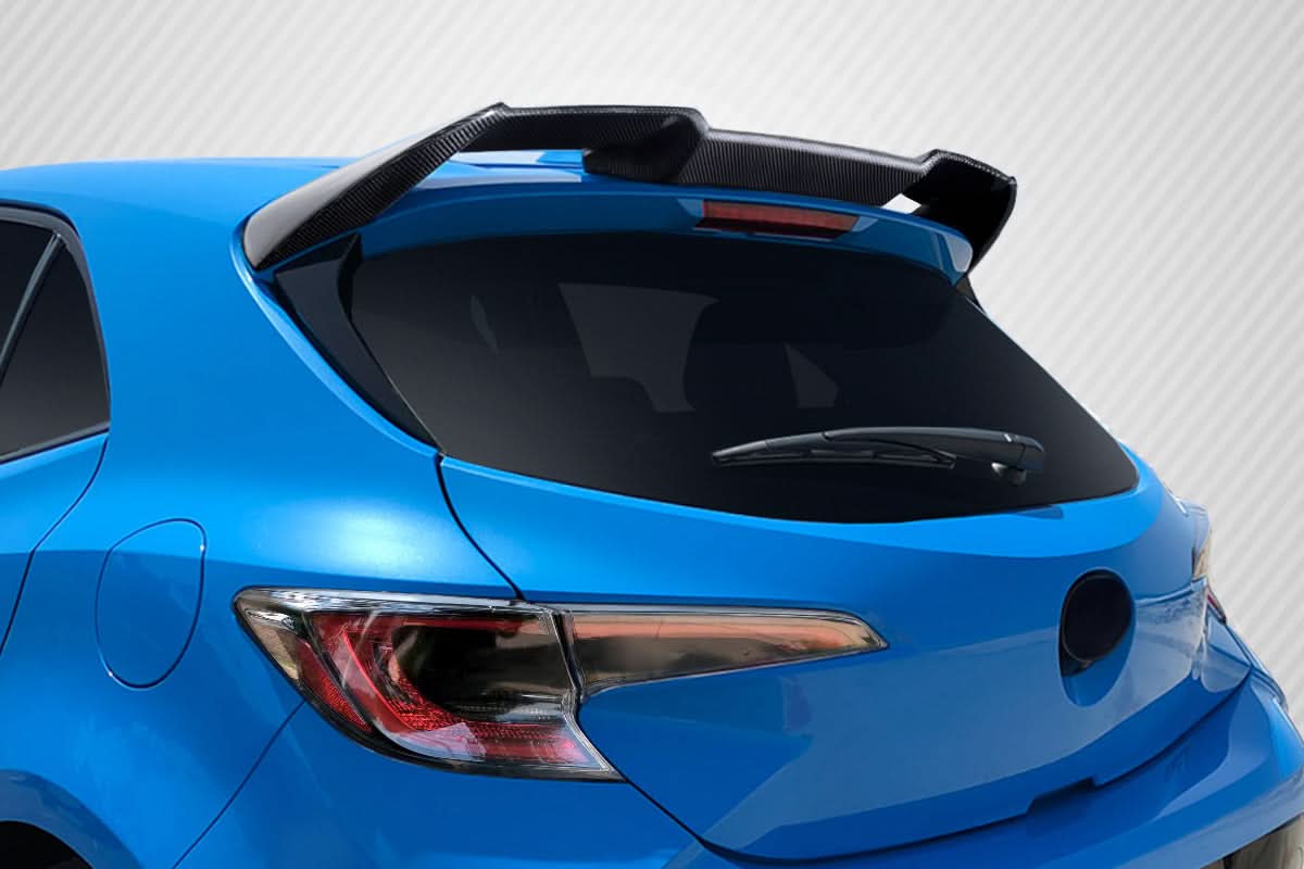 2019-2023 Toyota Corolla Hatchback A Spec Style Roof Wing Spoiler - Carbon Fiber