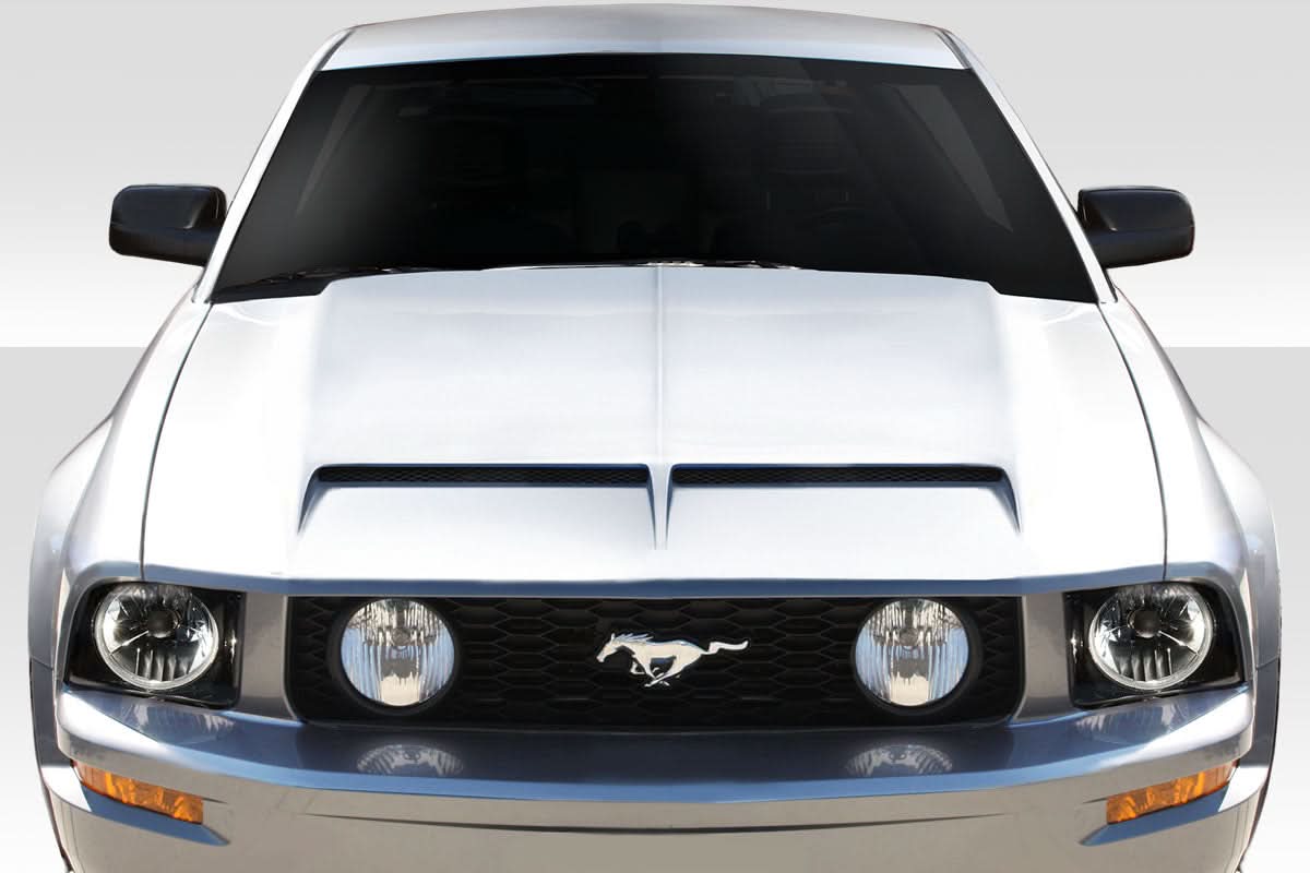 2005-2009 Ford Mustang GT500 Style V4 Hood - FRP
