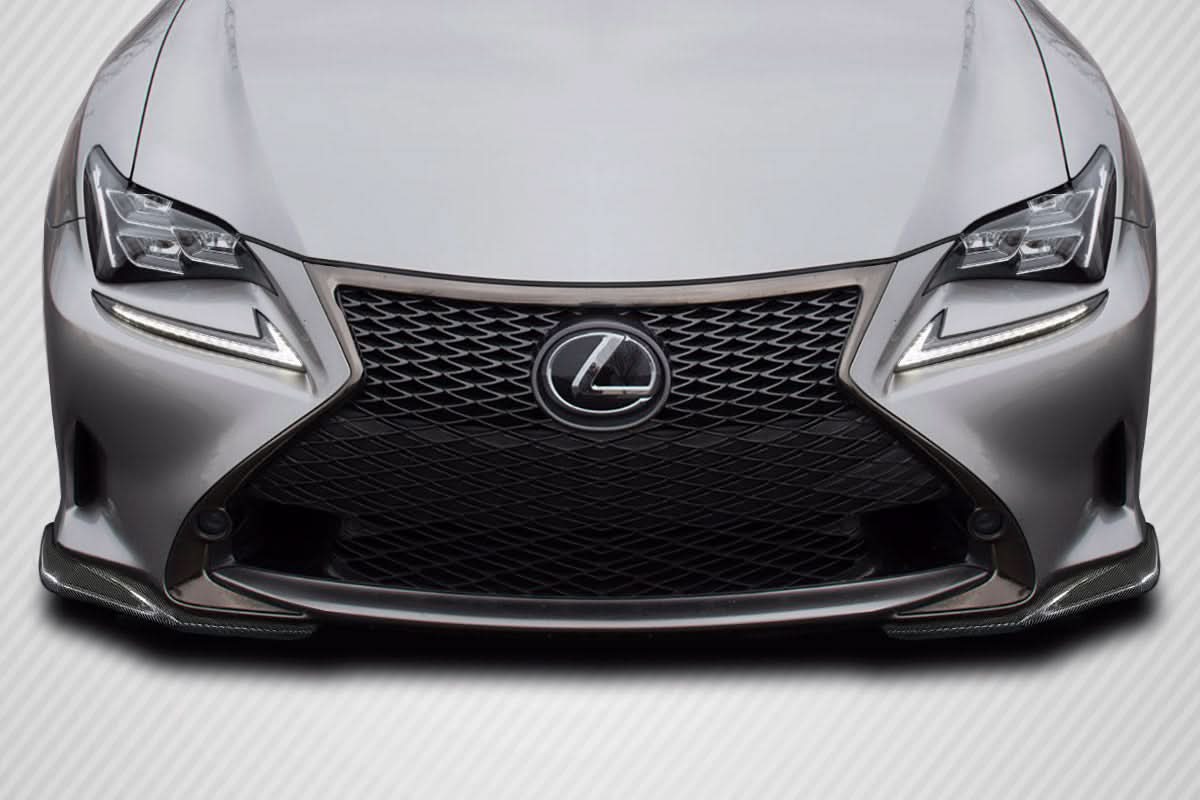 2014-2018 Lexus RC EBS Style Front Lip Splitters - Carbon Fiber