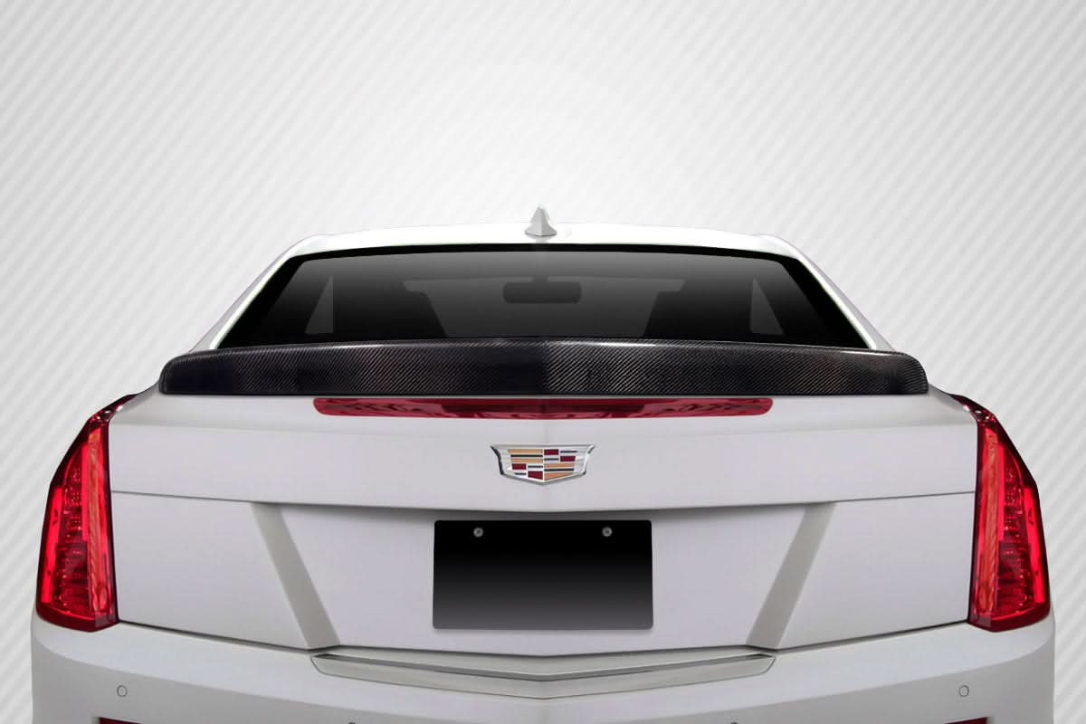 2012-2019 Cadillac ATS 2DR V Look Rear Wing Spoiler - Carbon Fiber