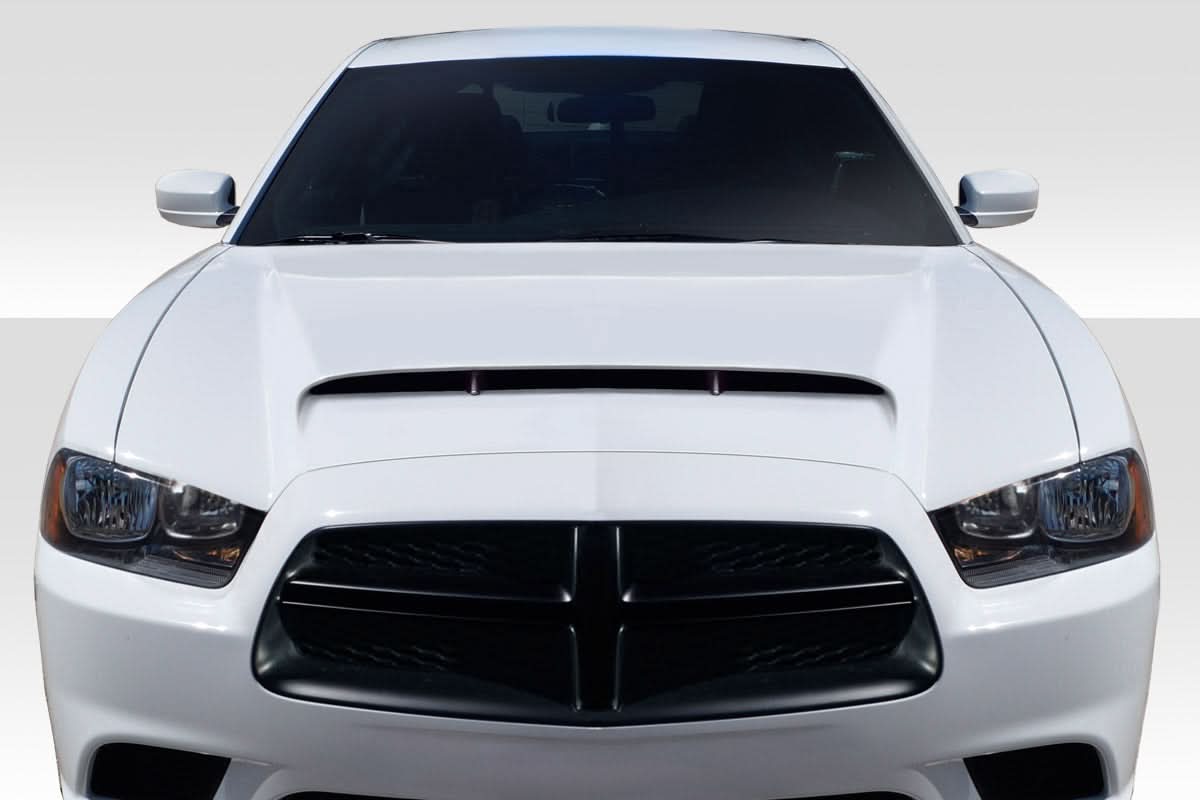 2011-2014 Dodge Charger Demon Look Hood - 1 Piece - FRP