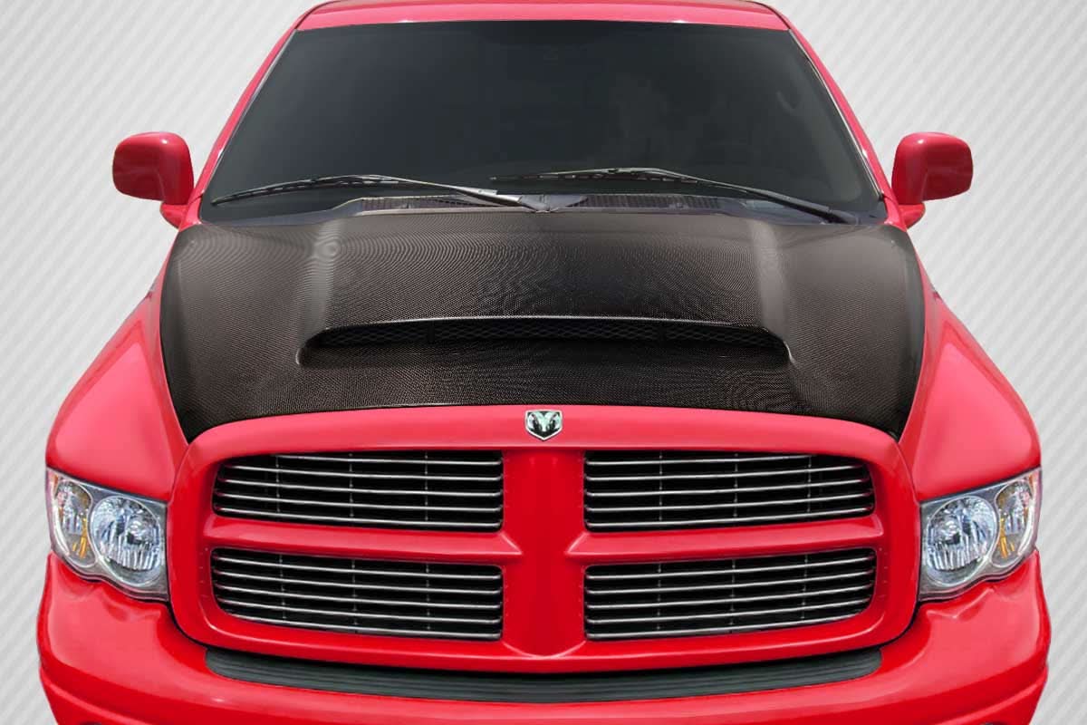 2002-2008 Dodge Ram 1500 2500 3500 Demon Look Hood - Carbon Fiber