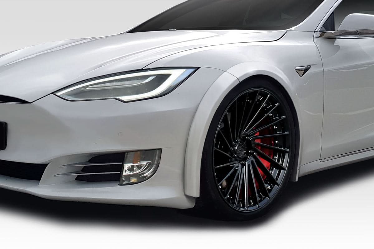 2012-2025 Tesla Model S RVS Style Front Fender Flares - 4 Piece - FRP
