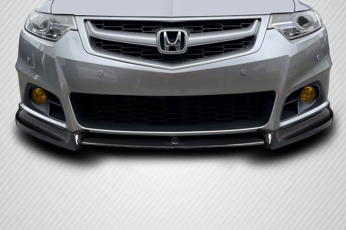 2009-2014 Acura TSX HFP V3 Look Front Lip Spoiler Air Dam - Carbon Fiber