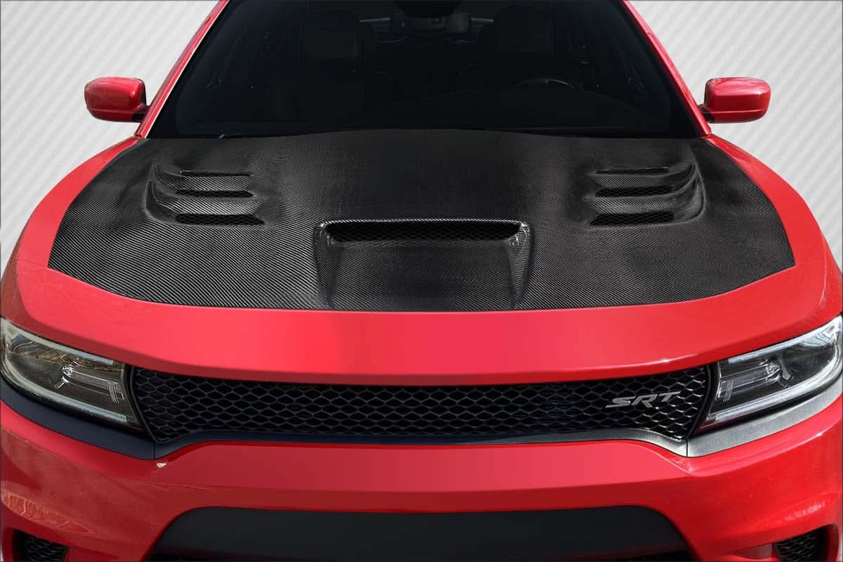 2015-2023 Dodge Charger Viper Style Hood - Carbon Fiber