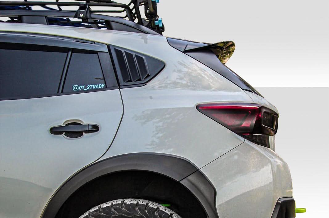 2018-2023 Subaru XV Crosstrek Fennec Outdoors Edition Style Rear Window Scoops - FRP