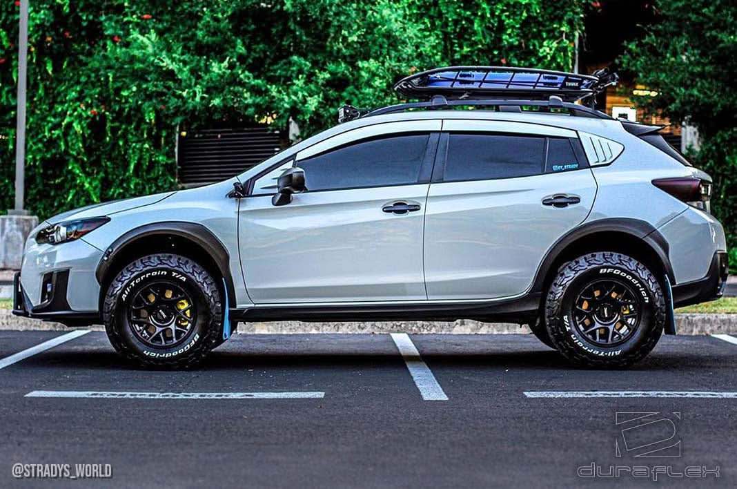2018-2023 Subaru XV Crosstrek Fennec Outdoors Edition Style Rear Window Scoops - FRP