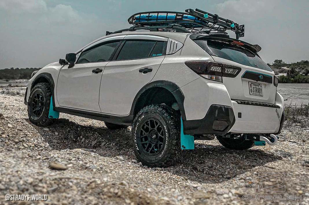 2018-2023 Subaru XV Crosstrek Duraflex Fennec Outdoors Edition Rear Window Scoops - 2 Piece