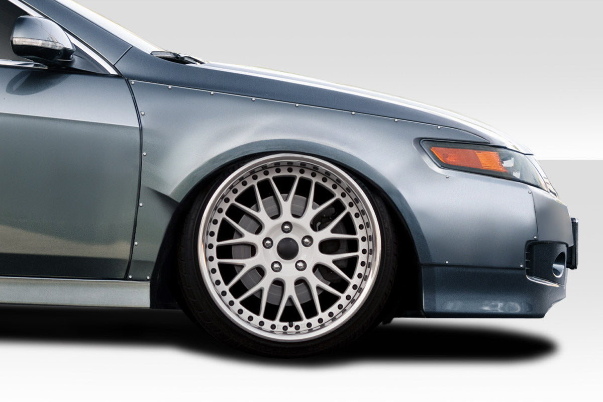 2004-2008 Acura TSX Circuit Style Front Fender Flares - 2 Piece - FRP