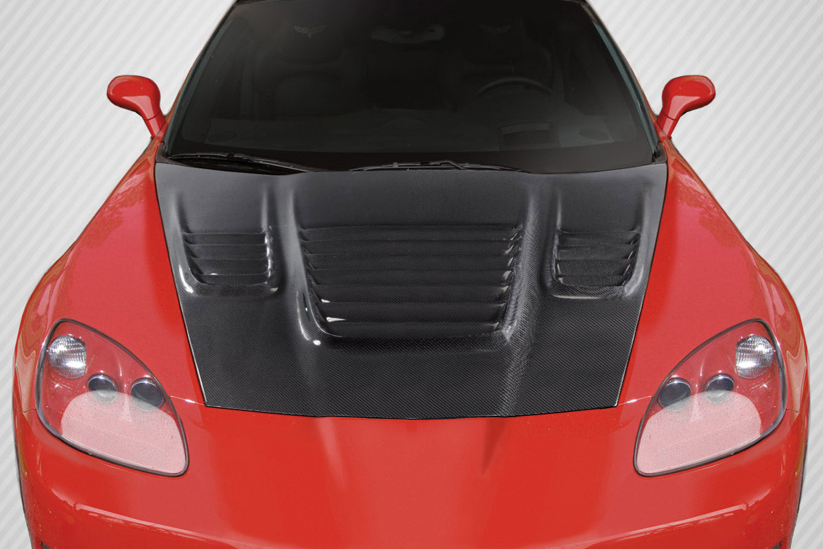 2005-2013 Chevrolet Corvette C6 World Challenge Look Hood - Carbon Fiber