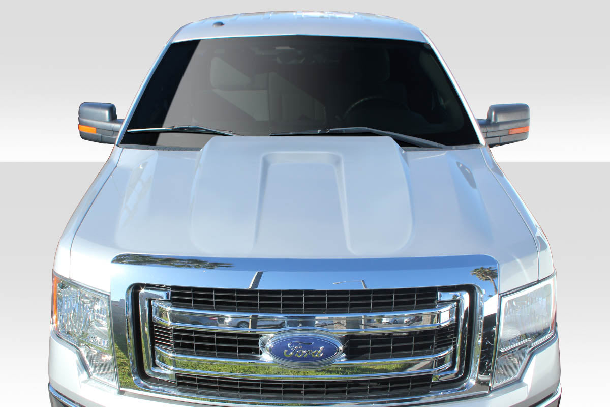 2009-2014 Ford F-150 2" Cowl Hood - 1 Piece - FRP