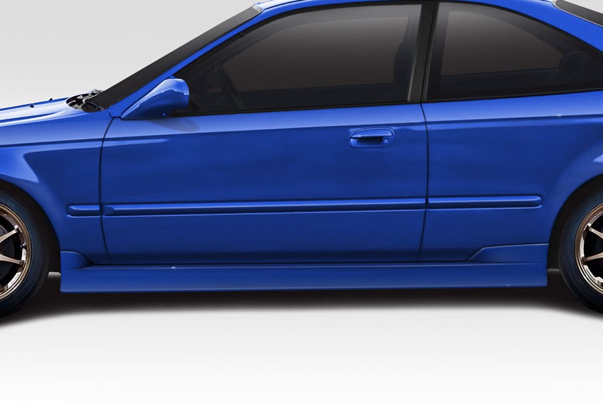 1996-2000 Honda Civic C Speed Style Side Skirts - 2 Piece FRP