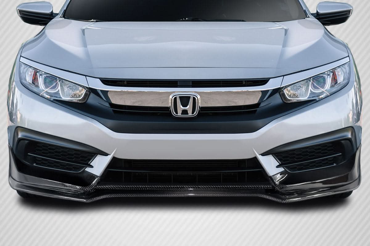 2016-2018 Honda Civic Type M Style Front Lip Under Spoiler - Carbon Fiber