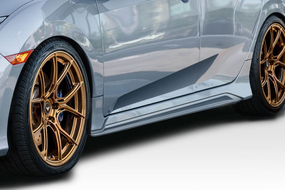 2016-2021 Honda Civic Type M Style Side Skirts - 2 Piece - FRP