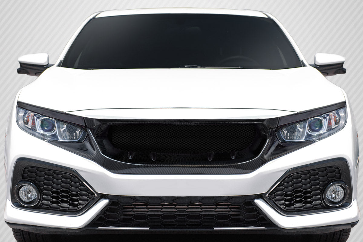 2016-2021 Honda Civic Type JS Style Grille - Carbon Fiber