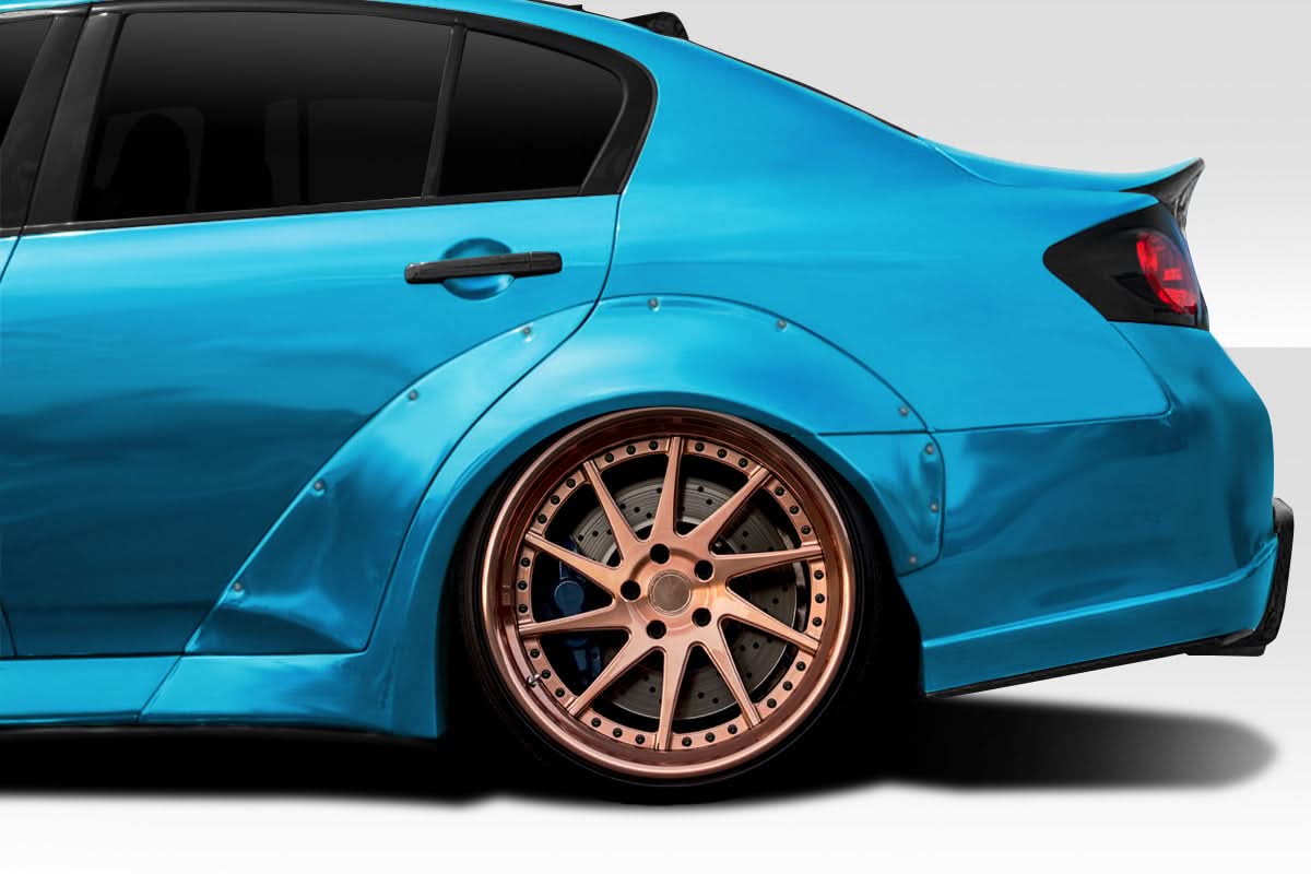 2008-2015 Infiniti G Sedan G37 Q40 LBW Style Rear Fender Flares - 4 Piece - FRP