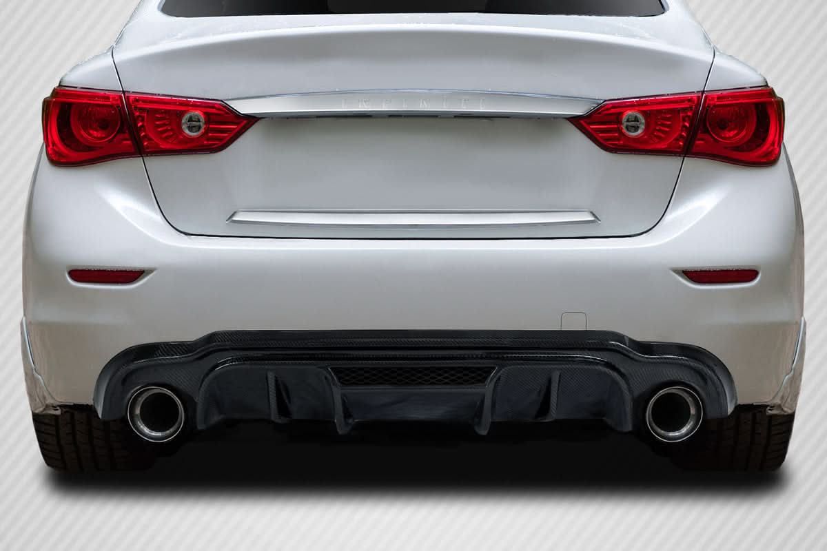 2014-2017 Infiniti Q50 Lightspeed Style Rear Diffuser - Carbon Fiber