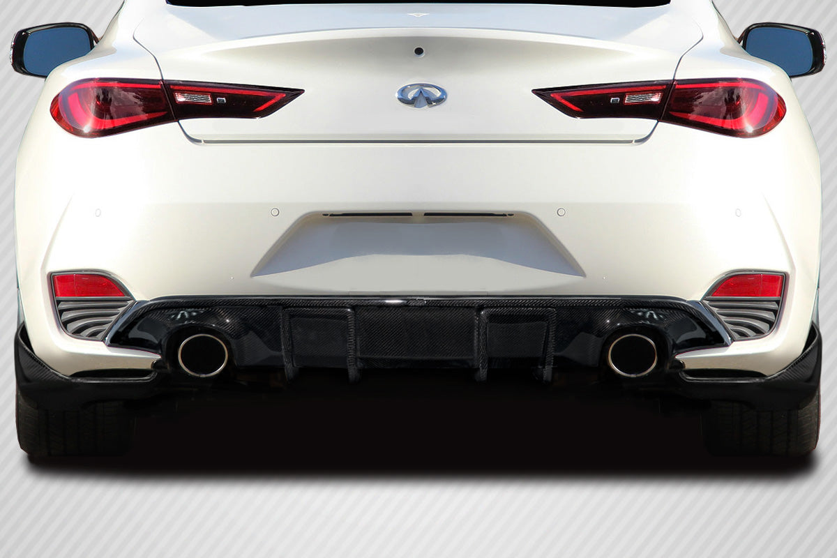 2017-2022 Infiniti Q60 J Spec Style Rear Diffuser - Carbon Fiber