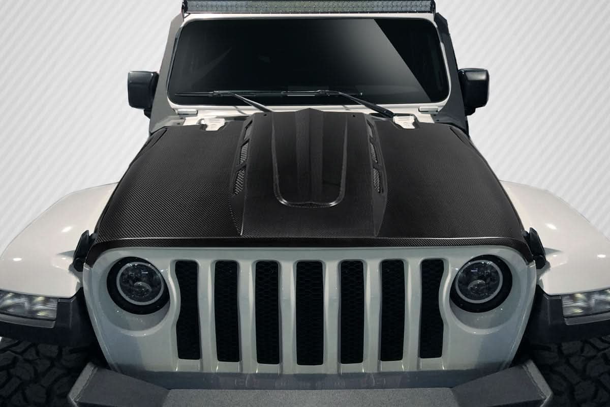2018-2025 Jeep Wrangler JL Gladiator JT Energy Style Hood - Carbon