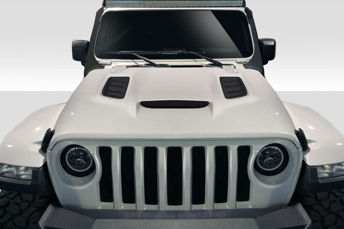 2018-2025 Jeep Wrangler JL Gladiator JT Vortex Look Hood - FRP