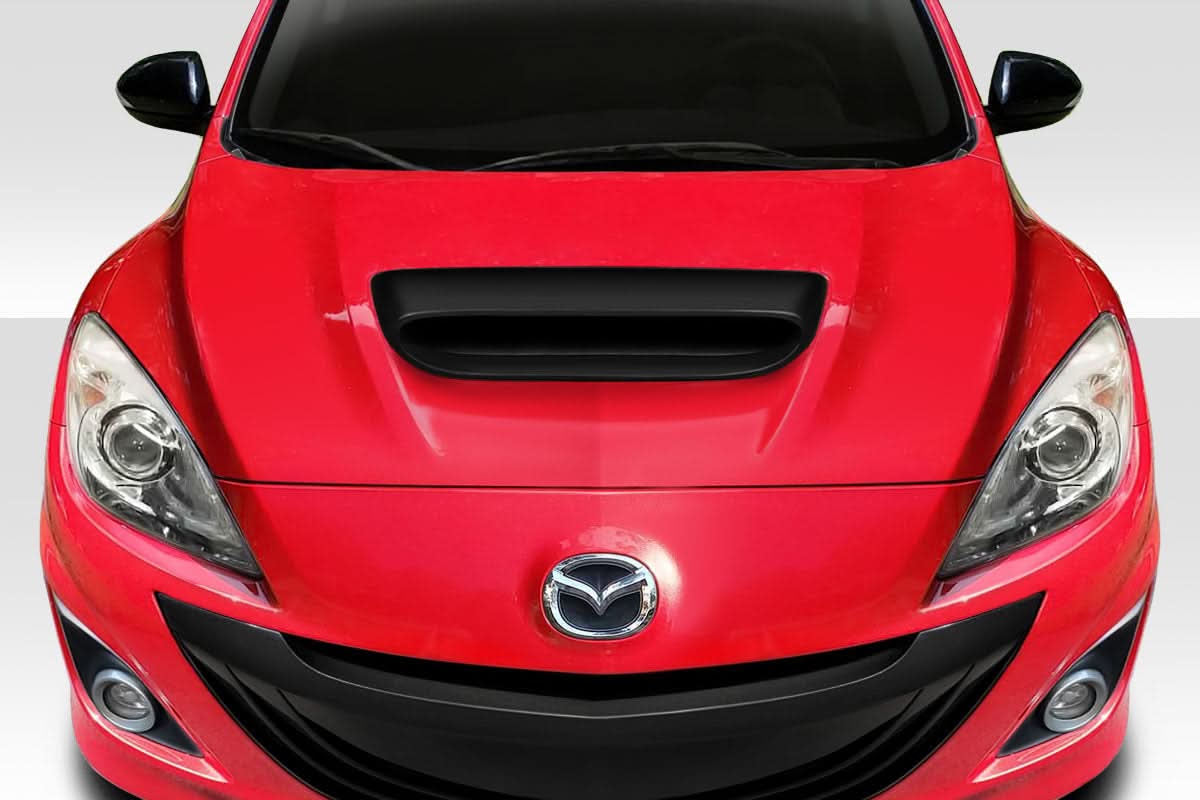 2010-2013 Mazda MazdaSpeed 3 Ram Air Style Hood Scoop - 1 Piece - FRP