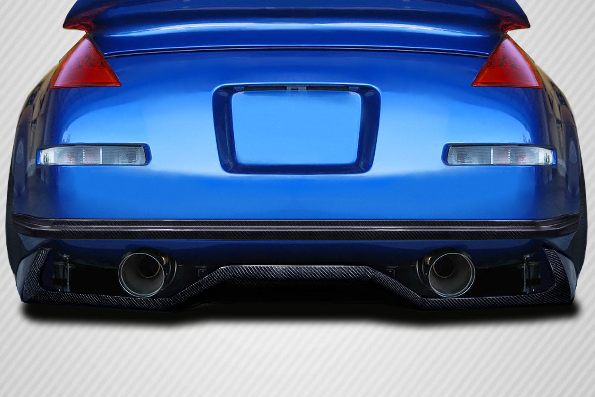 2003-2008 Nissan 350Z VTX Style Rear Diffuser - 2 Piece Carbon Fiber