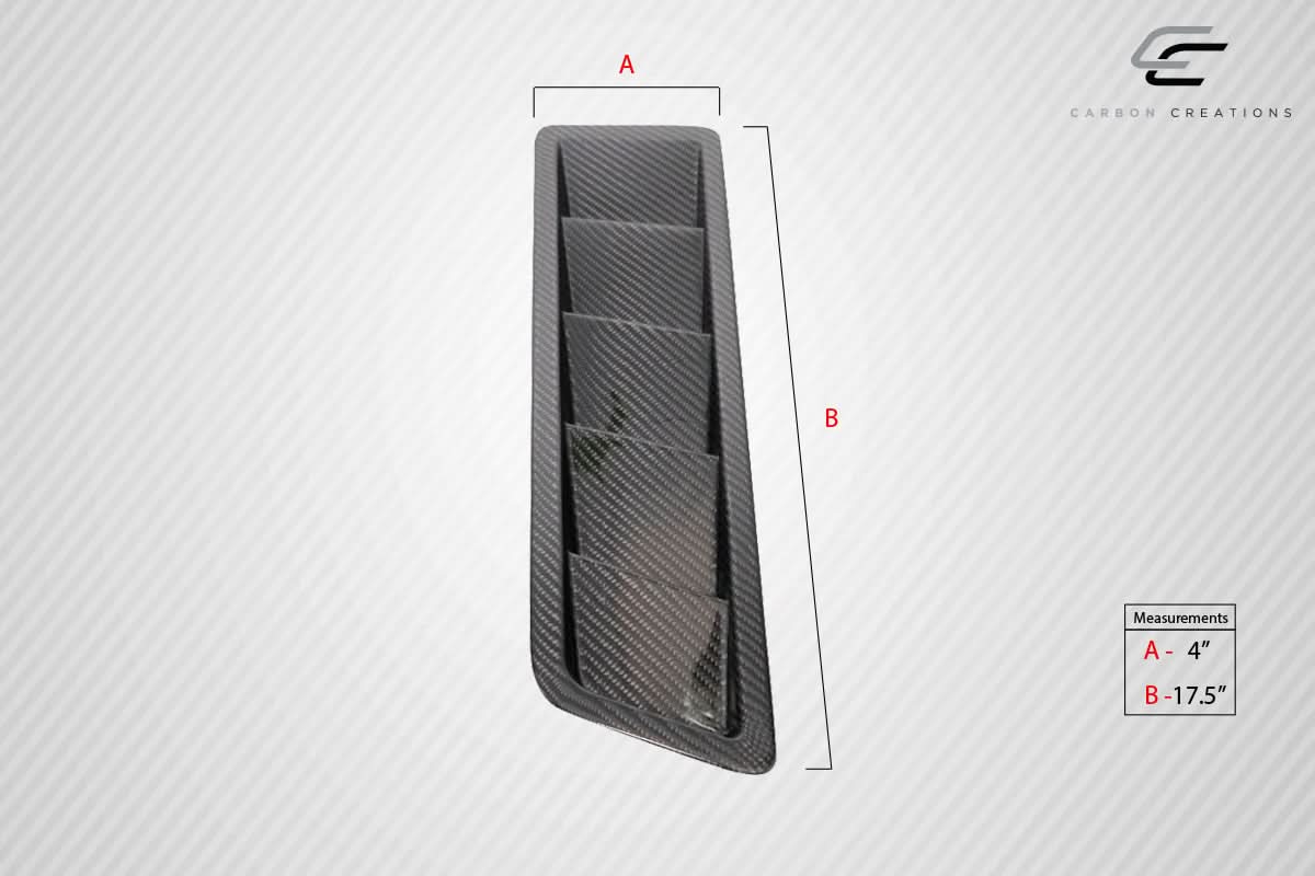 Universal Race Hood Louver Vents - 2 Piece - Carbon Fiber