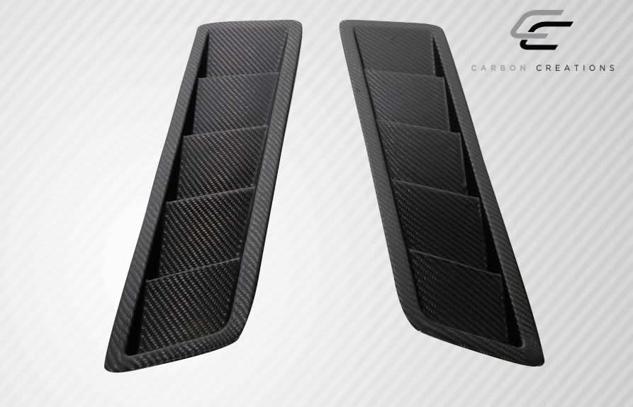 Universal Race Hood Louver Vents - 2 Piece - Carbon Fiber