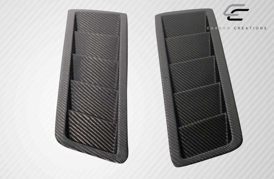 Universal Race Hood Louver Vents - 2 Piece - Carbon Fiber