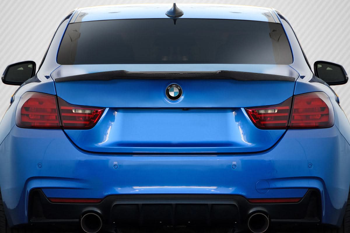 2014-2020 BMW 4 Series M4 Look Rear Wing Trunk Spoiler - Carbon Fiber