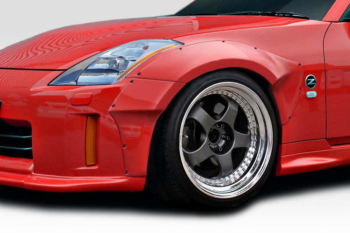 2003-2008 Nissan 350Z Z33 SDS Style Front Fender Flares - FRP
