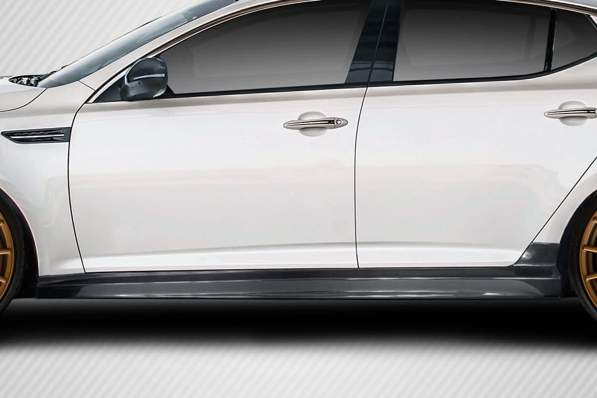 2011-2013 Kia Optima CPR Style Side Skirts - 2 Piece Carbon Fiber
