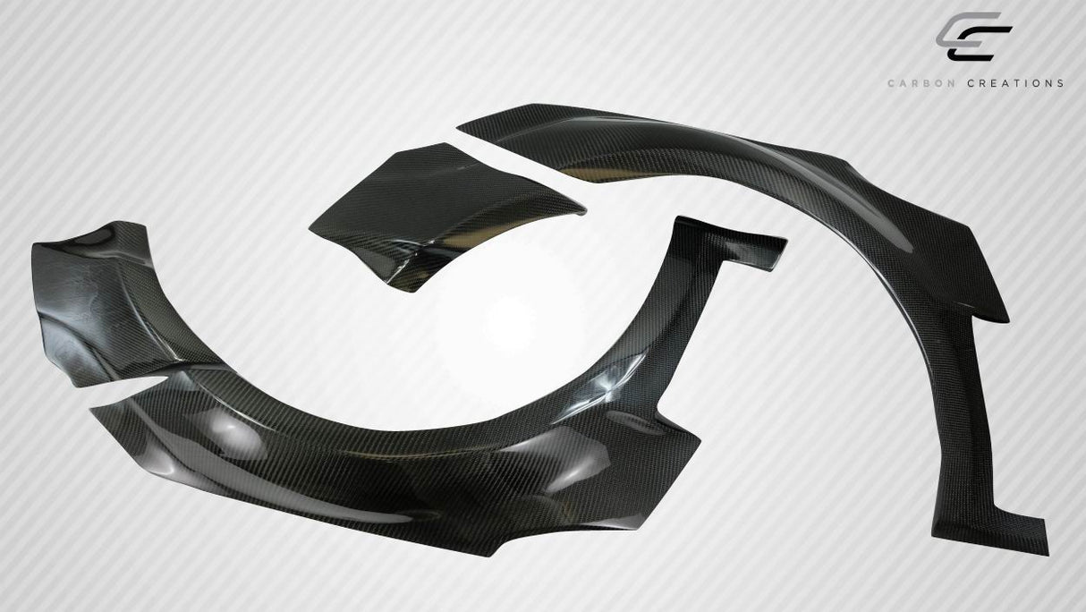 2011-2013 Kia Optima CPR Style Wide Body Front Fender Flares - Carbon Fiber